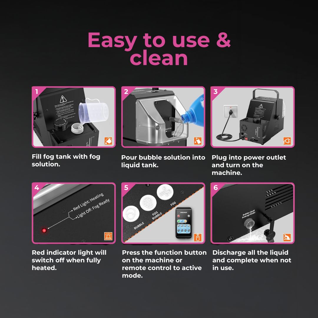 Bubble Fog Machine Pro 3-in-1