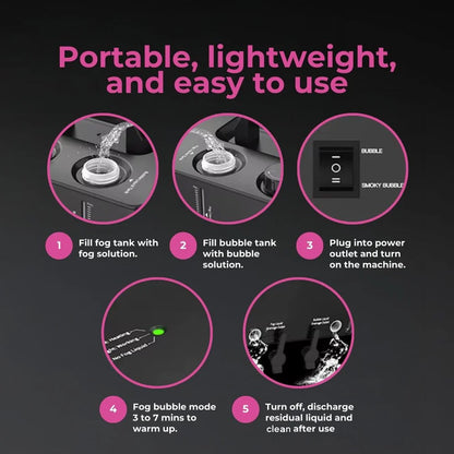 Bubble Fog Machine 2-in-1